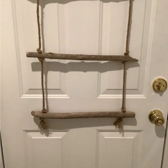 Driftwood Art, Hanging Driftwood Blanket, Towel Holder, Driftwood Coastal Decor - Picture 3 of 8